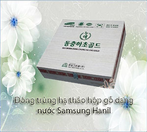 Đông trùng hạ thảo hộp gỗ Samsung Hanil - Hộp gỗ 60 gói