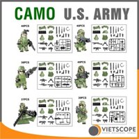 [Đóng túi] Combo 6 nhân vật lính Mỹ quân phục rằn ri 7011
