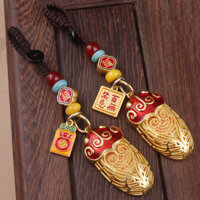 Đồng Vàng Cicada Chặn Móc Khóa May Mắn May Mắn Dangtou An Toàn May Mắn Móc Khóa May Mắn