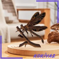 Động vật bằng gỗ 3D Khắc DIY Trang trí chuồn chuồn cho lễ hội Trang trại tại nhà