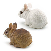 Động Vật Hoang Dã mô phỏng thỏ Mô hình sa mạc bông đuôi thỏ trắng thỏ rừng đồ chơi đồ trang trí