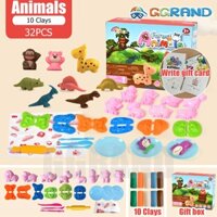 [Động vật] Play Doh Set Play Doh Clay Play Doh Playset Giả vờ chơi Plasticine Slime Set Slime Kit