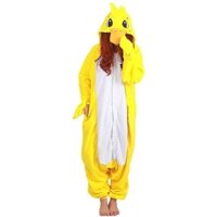 Động Vật Vịt Onesies Bộ Đồ Ngủ Cực Lông Cừu Unisex Người Lớn Hoạt Hình Cosplay Trang Phục Áo liền quần Homewear