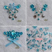 ✨Dòng Xanh Trẻ Em Sơn Lông Mày Dán Sân Khấu Handmade Trang Điểm Nhóm Tua Rua Lông Mày Dán Cổ Ba Chiều 2025.2.25