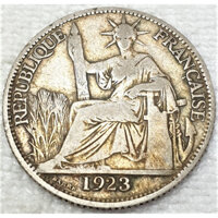 Đồng xu 20 Cent Hoa Xoè [CHUẨN BẠC] thời kỳ Đông Dương 1923