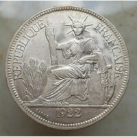 Đồng Xu BẠC Hoa Xòe 1922 (H). Chuẩn Cổ Sưu Tầm