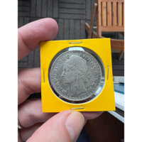 Đồng xu bạc hoa xoè Đông Dương năm 1931, chất liệu bạc 0,9