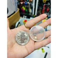 Đồng xu sưu tầm Bitcoin Digital Cryptocurrency Silver Round  2018