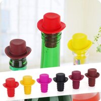 DONGTIAN Cute Sillicone Billycock Wine Stopper Champagne Top Hat Wine Bottle Stopper