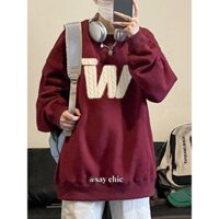 Dongyu Áo khoác nam Mỹ cổ tròn hợp thời trang dáng rộng tay dài dáng rộng