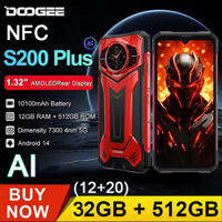DOOGEE S200 Plus 5G AI | Dimensity 7300, 32(12+20)+512GB, 10100mAh, Màn hình phụ 1.32", Màn hình chính 6.72'', Android 14