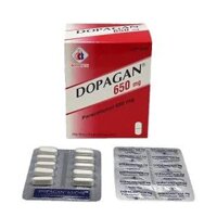 Dopagan 650 Domesco (Hôp/10 vỉ/ 10 viên)Paracetamol: 650mg.