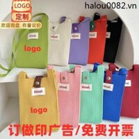 Dopamine Dệt Kim Mini Túi Điện Thoại Di Động Nhỏ Di Động Phù Hợp Với Vai Messenger Ví Đựng Tiền Xu Quảng Cáo Lưu Niệm