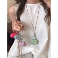 Dopamine pu Da Tiền Xu Túi Vòng Cổ Nữ Trang Trí Dây Bảo Quản Tai Nghe Dài Tether Xương Đòn Dây Xích Phụ Kiện CC20250328