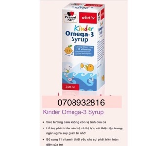 Doppel Herz Kinder Omega-3 Syrup hỗ trợ phát triển não bộ và thị lực