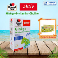 Doppelherz Aktiv Ginkgo + Vitamin B + Choline - Hỗ trợ tuần hoàn não (Hộp x 3vỉ x 10 viên)