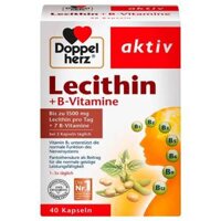 Doppelherz Lecithin 1500 mg + Vitamin B - Hỗ Trợ Sức Khỏe Não và Hệ Thần Kinh-Hộp 40 viên