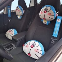 Doraemon Automotive Headrest Pillow Cartoon Cute Car Pillow Neck Pillow Car Lumbar Support Pillow Creative Car Interior Decoration csLl