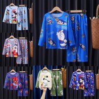 Doraemon Bộ Đồ Ngủ Tay Dài In Hình Doremon Dễ Thương Cho Bé Trai