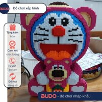 doraemon doremon gấu dâu 50cm 41cm lotso ôm dâu ôm tim đeo túi duz Đồ chơi xếp hình lắp ráp nano block cho bé