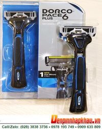 Dorco PACE 6 PLUS, Dao cạo râu Dorco PACE 6 PLUS (AX5000) với 6 lưỡi và thay được đầu lưỡi dao chính hãng
