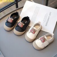 Doremi Giày trẻ em mềm mại thoải mái nhẹ nhàng bé trai và bé gái Hoạt hình giày gấu dễ thương
