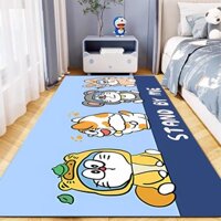 Doremon đầu giường thảm hoạt hình pha lê nhung phòng ngủ hộ gia đình phòng trẻ em dài nổi sàn cửa sổ thảm đọc phòng khách