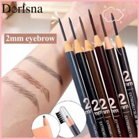 Dorisna 2mm Đầu Bút Chì Lông Mày Tự Nhiên Hình Xăm Chống Thấm Nước Lột Lông Mày Tint Tăng Cường Mỹ Phẩm