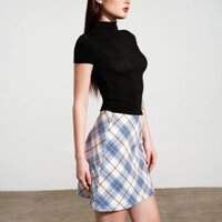 DOTTIE - Áo cổ lọ tay ngắn - Đen - T0833