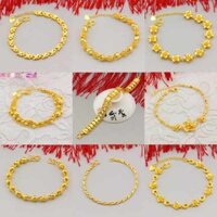 Double arms women's double arms couple couple bracelets Nhẫn Miễn Phí Việt Nam Cát Vàng Vòng Tay Nữ Hoa Hạnh Phúc Cưới Cô Dâu Tím Hoa Vàng Giả Vàng Trang Sức Phong Cách Phù Hợp