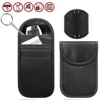 Double Buckle Car Key Signal Shield Túi Anti-Magnetic Thẻ RFID Case (Màu đen)