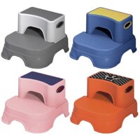 Double Layer Toddler Step Stool 2 in 1 Two Step Stool for Kids Detachable Stool