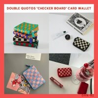 [DOUBLE Quatos] Ví Đựng Thẻ Kẻ Ô 6 Màu / Sản Phẩm Hàn Quốc / Thẻ Đơn Giản / Làm Bạn Cảm Thấy Ánh Nắng Mặt Trời