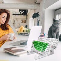 Doublebuy 1 Giá đỡ bàn phím hiển thị 3 tầng Giá đỡ Acrylic trong suốt cho bàn phím trò chơi