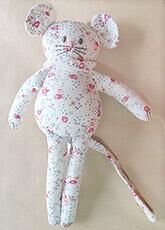 Doudou chuột họa tiết hoa hồng Petit Bateau - Rose Garden Mouse Comforter