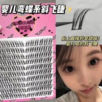 Doudou Sweet Baby Cong Bướm Bay Lông Mi Châu Âu Và Mỹ Chị Gái Hoạt Hình Dày Uốn Cáo Buộc Mịn Lông Mi Giả