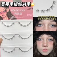 Doudou Sweet D Lông Cừu Rộng Dính Lưỡi Liềm Cắt Lông Mi Một Mảnh Cos Tự Nhiên Dày Mô Phỏng Lông Mi Giả