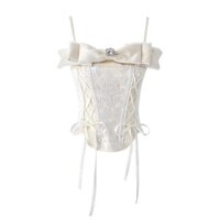 Doun[] Đại lý người yêu ~ Áo ba lỗ ren kiểu Pháp thắt eo xương cá Ống ngực nơ áo