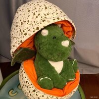 Douyin cùng phong cách trứng khủng long rồng sữa dễ thương có cánh đồ chơi sang trọng biến thành trứng khủng long món qu