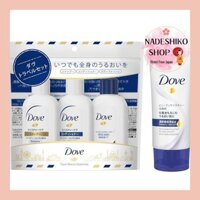 Dove Shampoo, Conditioner, Body Wash, Facial Cleanser Travel Set Mini Size 45g+45g+45g+30g for Travel Use.