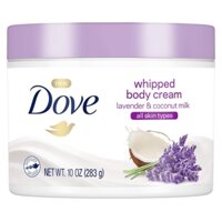 DOVE - WHIPPED BODY CREAM LAVENDER & COCONUT MILK (Kem Dưỡng Ẩm LAVENDER , SỮA DỪA 283G)