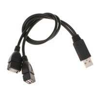 Dovewill USB 2.0 Đực Sang 2 Cổng USB Nữ Chia Cổng Hub Dây Nguồn Adapter