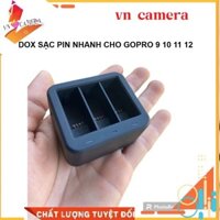 dox sạc 3 pin gopro 12 11 10 9  phụ kiện máy quay gopro   sạc 3 pin gopro 9 10 11 12 Vn camera shop