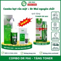 Dr Mai Combo sữa rửa mặt và serum sạch mụn Dr Mai đánh bay mụn mờ thâm thu nhỏ lỗ chân lông dưỡng da căng bóng