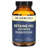 Dr. Mercola Betaine HCL and Pepsin 650 mg 90 Capsules