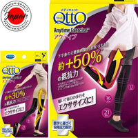 Dr Scholl Medi Qtto Anytime Exercise Leggings [Active +50%/Everyday +30%] Black M/L For everyday day time use Compression socks Open Toe Lymph Care Made in Japan 100% Authenticity direct from Japan