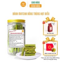 [Dr. Trung] Bánh matcha đông trùng hạt điều. Bánh cookie cao cấp, thơm bùi. Bột mì nguyên cám.