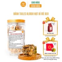 [Dr. Trung] Bánh Tuiles Almond hạt bí mè đen. Bánh cookie cao cấp, thơm béo, giòn rụm, ít đường.