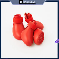 Dragonpad 4 Giày Đi Mưa Cho Thú Cưng Chống Trơn Trượt Cao Su Boot Chó Paw Bảo Vệ Giày Đi Mưa Tất Cho Nhỏ Vừa Chó Lớn Đồ Dùng Cho Thú Cưng