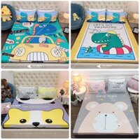 Drap + 2 Gối 💝 FREESHIP 💝 NHẬP MÃ GIẢM GIÁ [DRAP GIUONG] 💝 Bộ Ga + 2 Gối Chất Liệu Cotton 100%